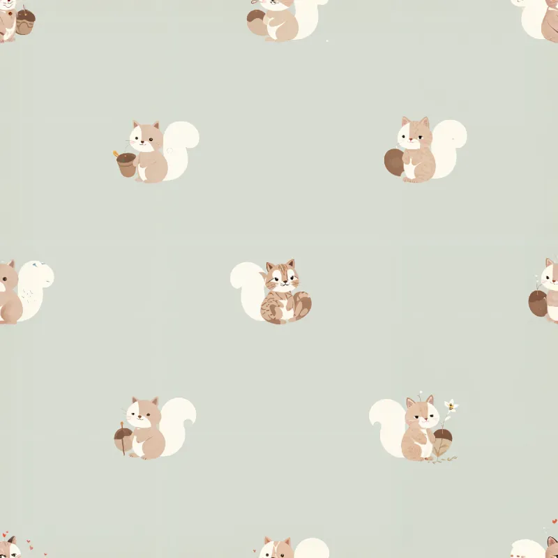 Adorable Squirrel Pattern Image