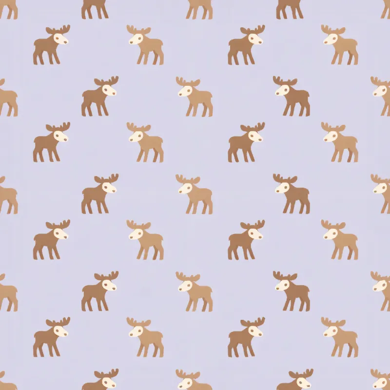Cute Moose Pattern Design Image