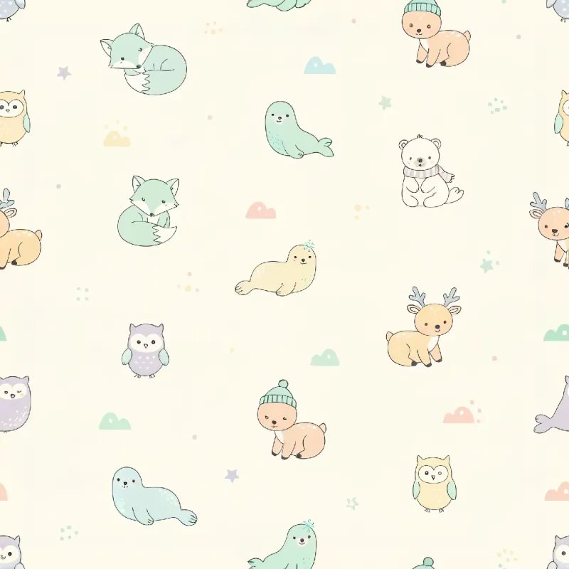 Cute Animal Illustration Pattern Image