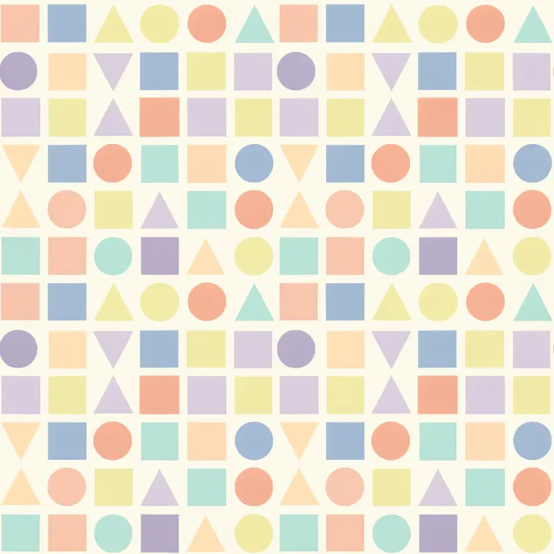 Pastel Geometric Shapes Pattern Image