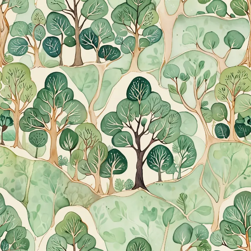 Serene Tree Pattern Design Image