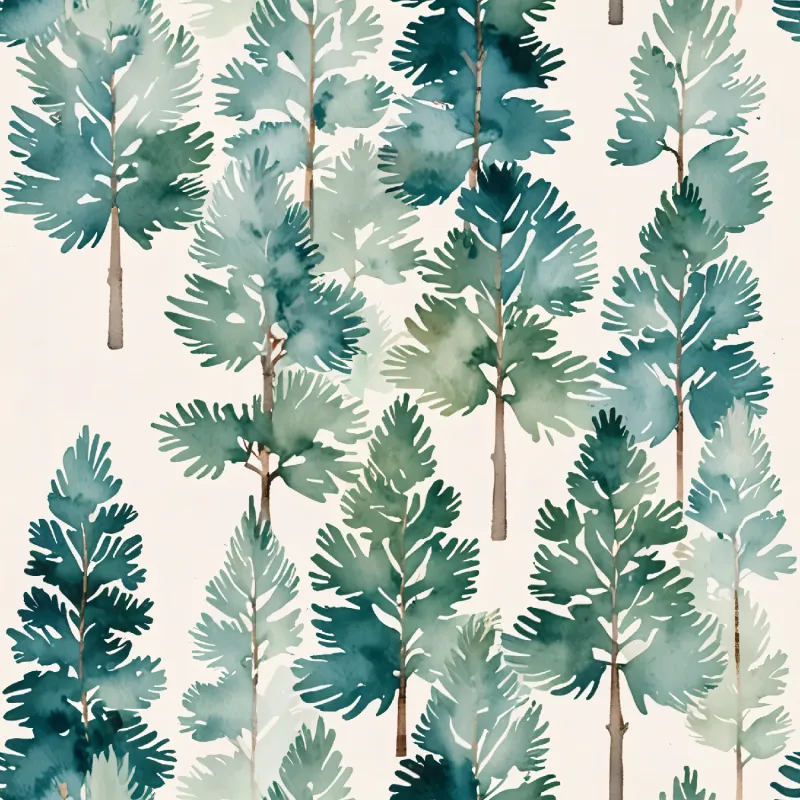 Beautiful Watercolor Trees Design Image
