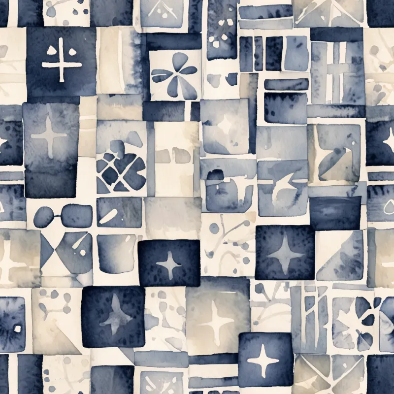 Abstract Geometric Watercolor Image