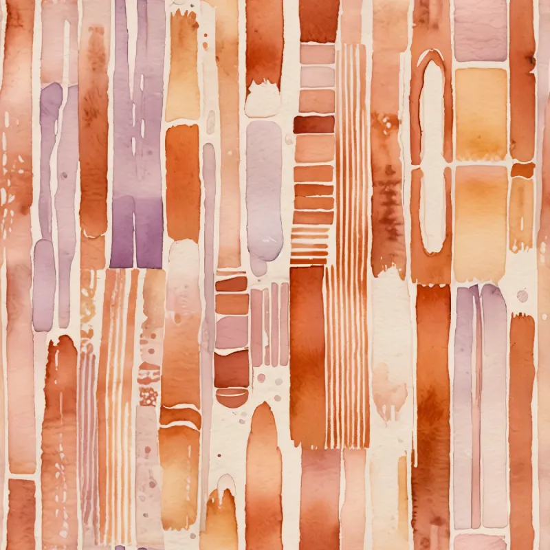 Warm Watercolor Stripes Design Image