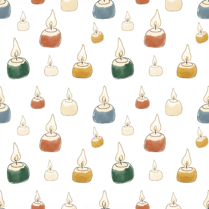 Cozy Candle Pattern Design Image