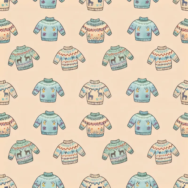Cozy Sweater Pattern Design Image