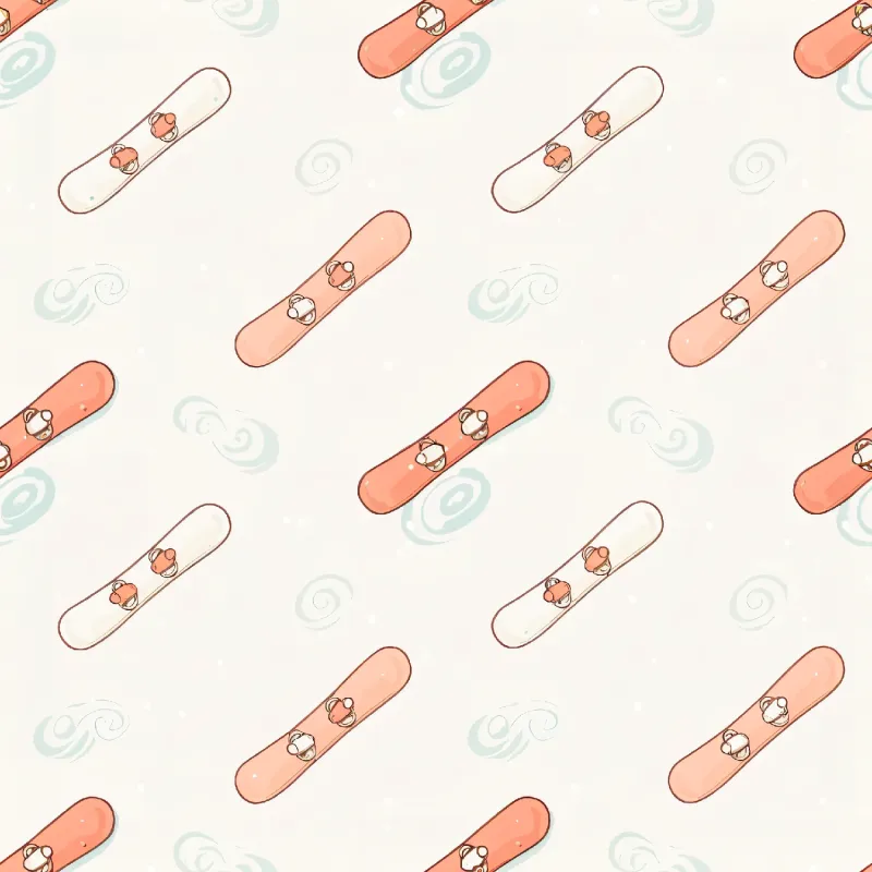 Playful Snowboard Pattern Image