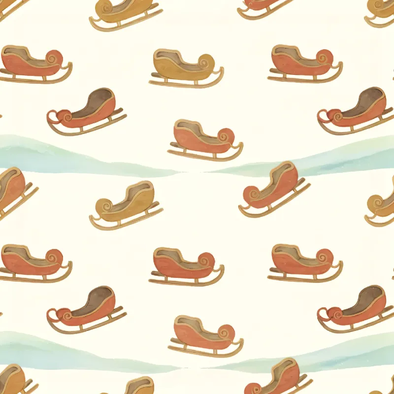Charming Sleigh Pattern Design Image