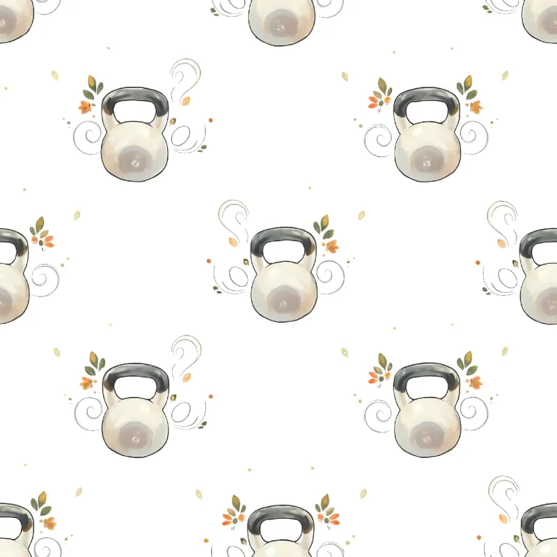 Fitness Kettlebell Pattern Image