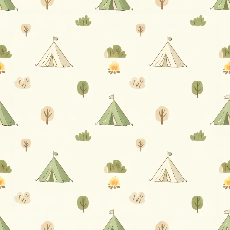 Nature-Inspired Camping Pattern Image
