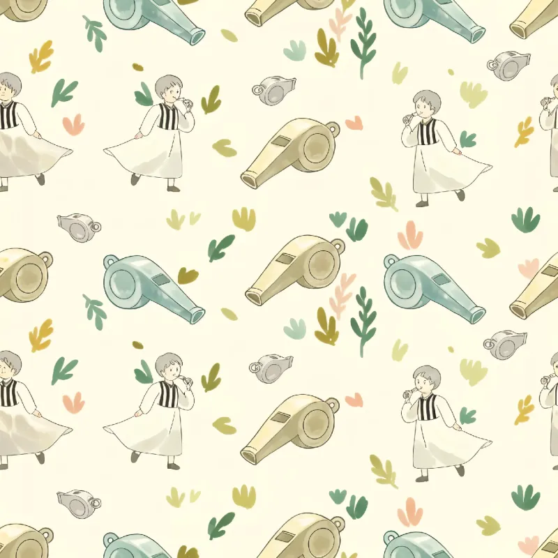 Whimsical Floral Whistle Design Image