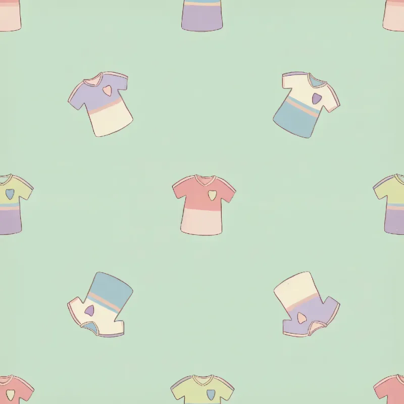 Colorful Children's T-shirt Pattern Image