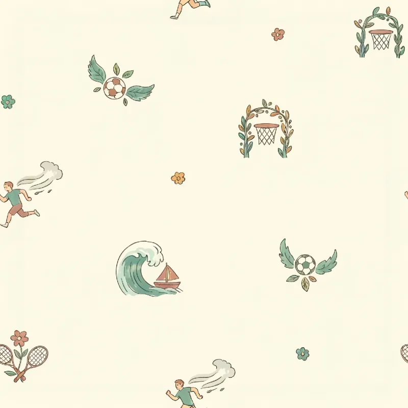Playful Sports Pattern Image