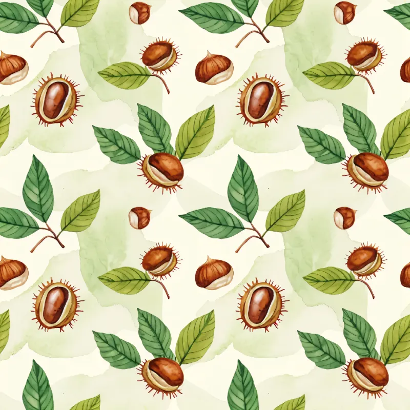 Chestnut and Leaf Pattern Image