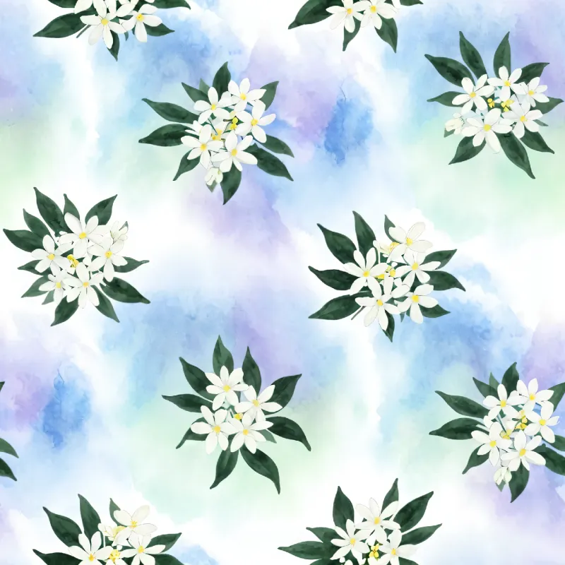 Delicate Floral Watercolor Pattern Image