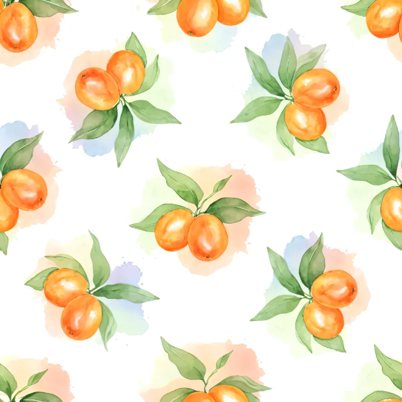 Vibrant Orange Fruit Pattern Image