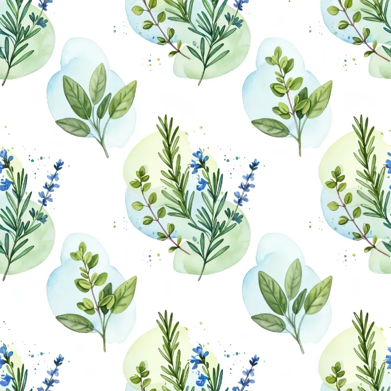 Fresh Greenery Floral Pattern Image