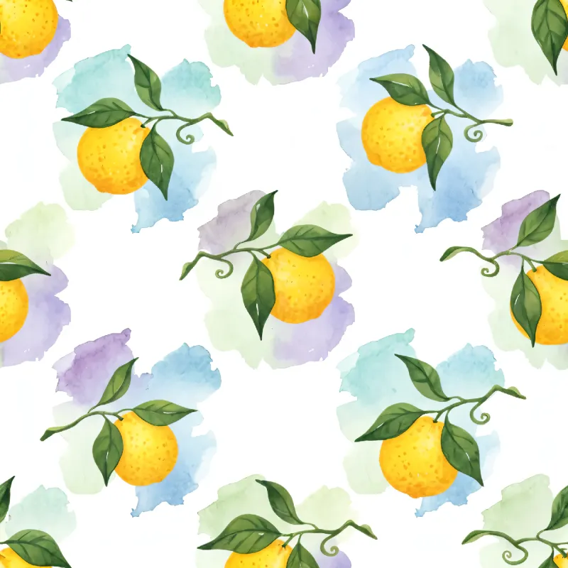 Refreshing Lemon Slice Pattern Image