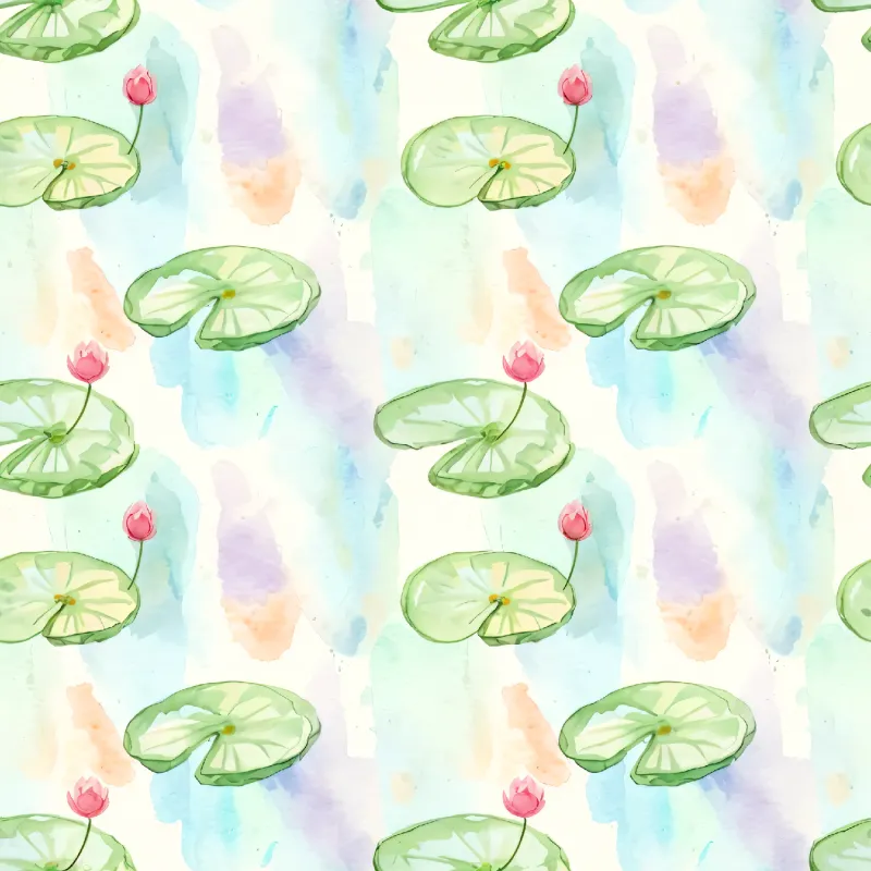 Serene Water Lily Pattern Image