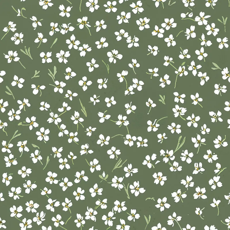 Mini white flower pattern on a khaki background Image