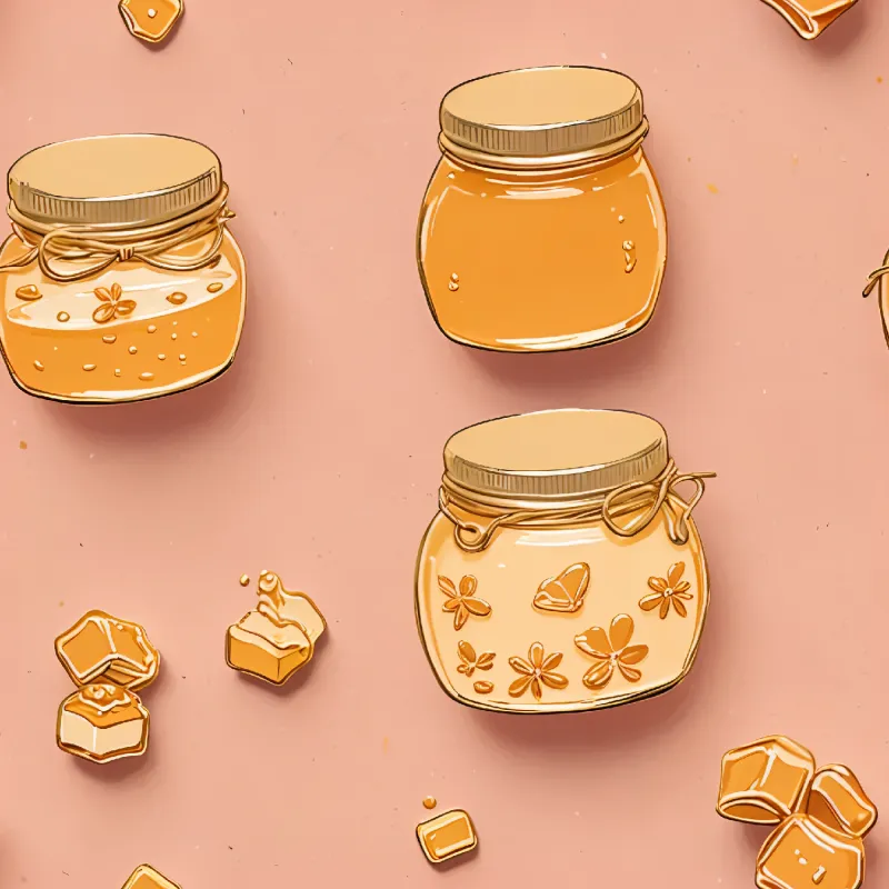Charming Honey Jar Pattern Image