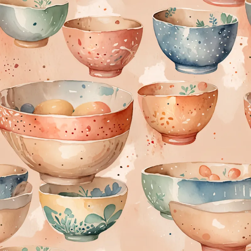 Charming Bowl Pattern Design Image