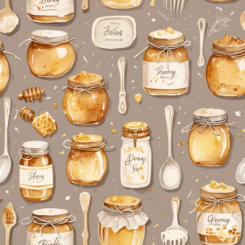 Charming Honey Jar Pattern Image