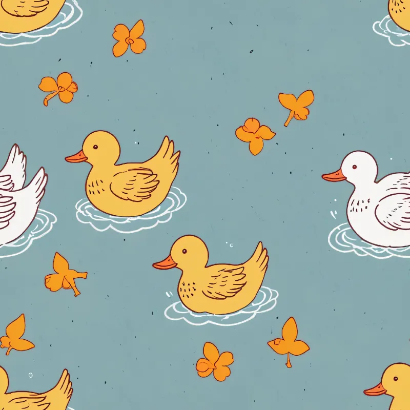 Playful Duckling Pattern Image