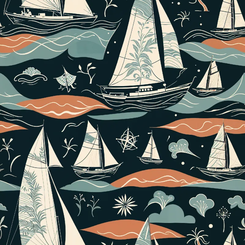 Nautical Sailing Adventure Design Image