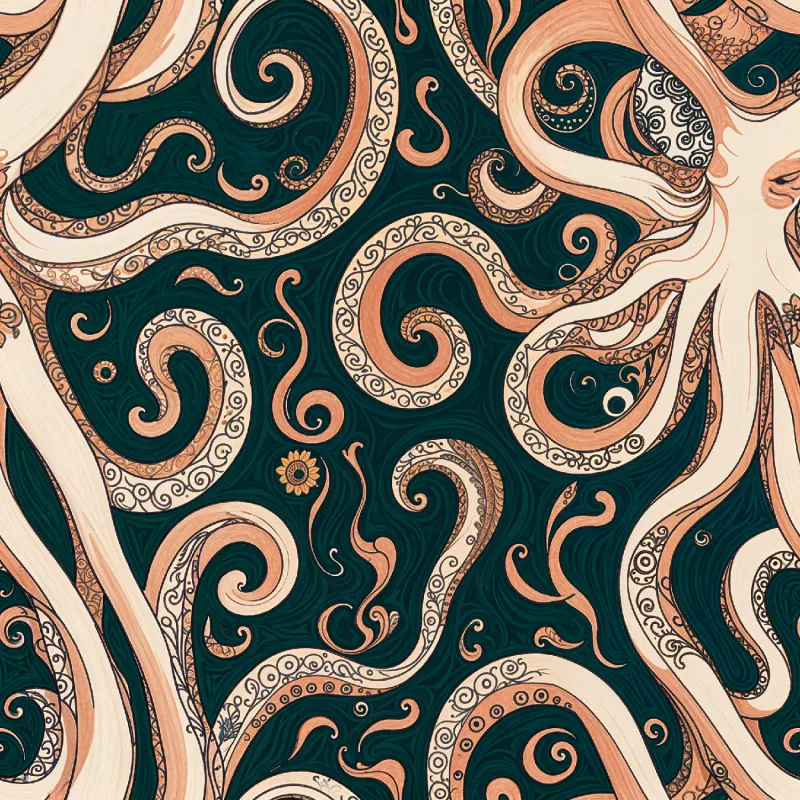 Intricate Octopus Pattern Design Image