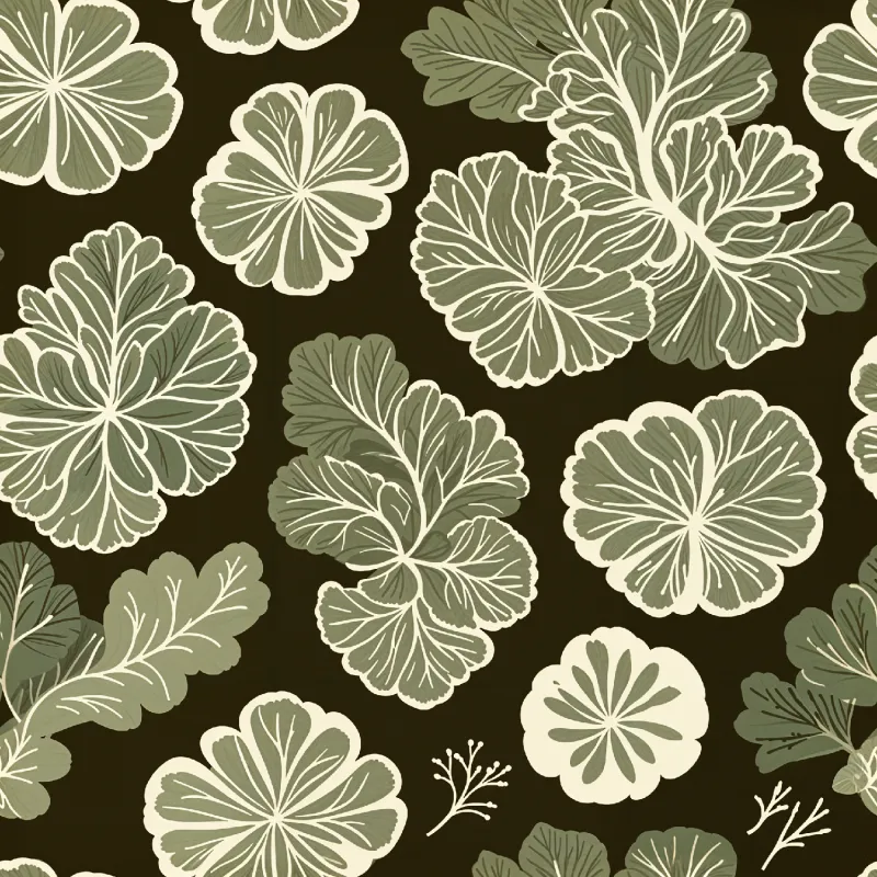 Elegant Floral Leaves Pattern Image