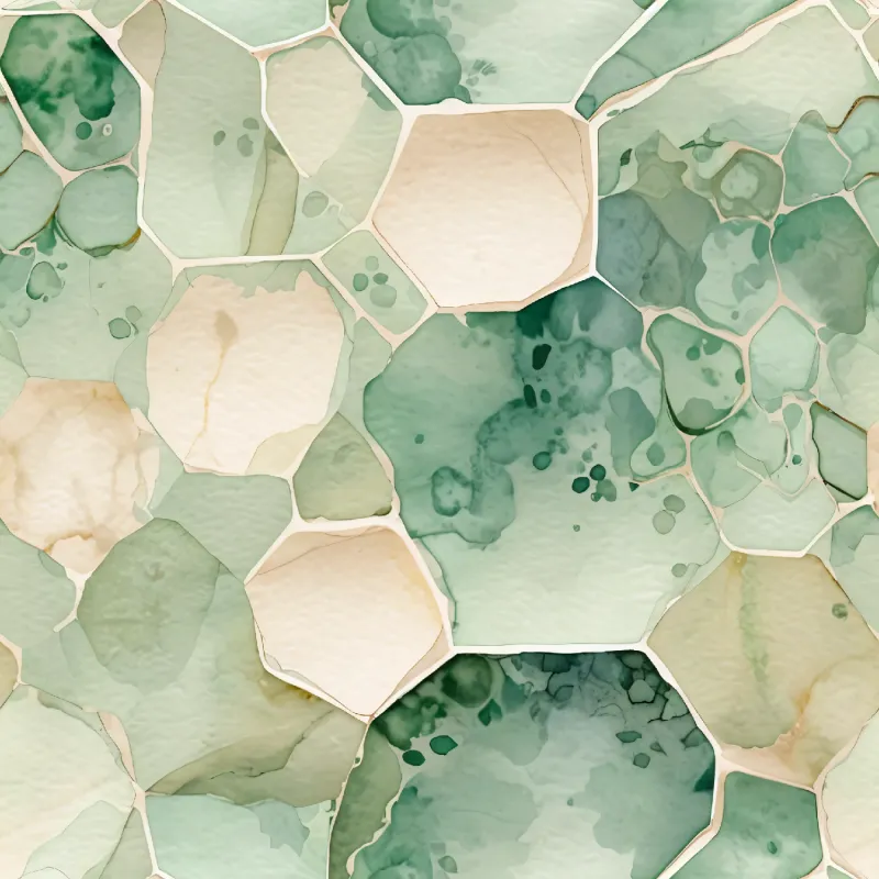 Serene Green Hexagonal Pattern Image