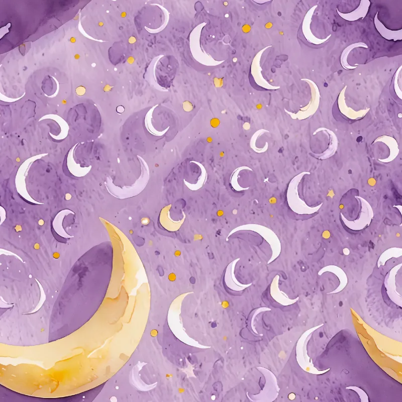 Whimsical Moon Phase Pattern Image