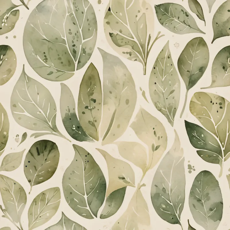 Elegant Green Leaf Pattern Image